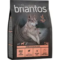 Briantos 4x1kg Adult Light/Sterilised kalkkuna & peruna koiranruoka