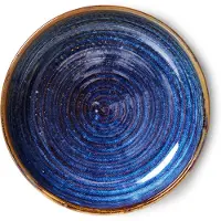 HK Living Home Chef syvä lautanen large Ø 21,5 cm Rustic blue