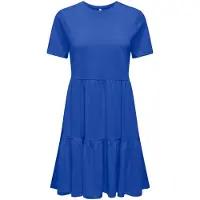 ONLY Onlmay Life S/S Peplum Dress Box Jrs - Blue - S
