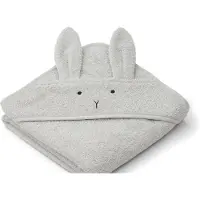 Liewood Albert Hupullinen Pyyhe Rabbit Dumbo Grey Rabbit Dumbo Grey-One Size Harmaa One Size Pojat, Tytöt
