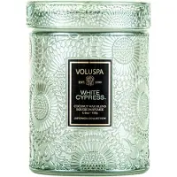 Voluspa White Cypress Japonica Mini Glass Jar