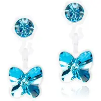 Blomdahl Medical Plastic Pendant Butterfly 4/5mm Aquamarine