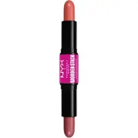 Nyx Wonder Stick Dual-Ended Cream Blush Stick, 02 Honey Orange + Rose