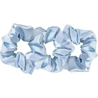 Cloud & Glow Silk Scrunchies 4 cm Sky Blue