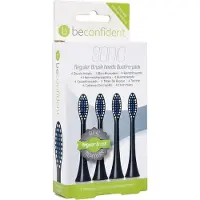 Beconfident Regular Sonic 4-pack tandborsthuvud Svart, Sof