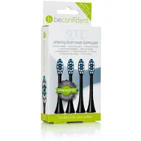 Beconfident Whitening Sonic 4-pack tootbrush heads black