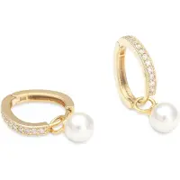 LILY AND ROSE Petite Kennedy hoops earrings - Ivory pearl (Gold)