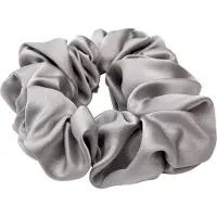 Lenoites Mulberry Silk Scrunchie Grey