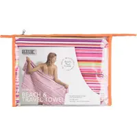 Smart Beach towel pink stripes