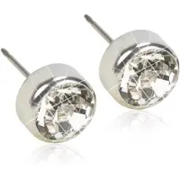 Blomdahl Silver Titanium Crystal Bezel 3 mm