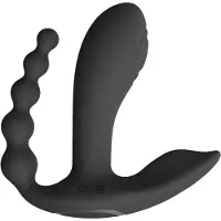VIVE Kata Pulse Wave & Vibrating Double Penetration Vibrator Blac