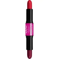 Nyx Wonder Stick Dual-Ended Cream Blush Stick, 05 Bright Amber + Fuchsia