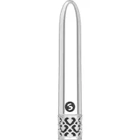 Shots Royal Gems Shiny Rechargeable ABS Bullet Silver