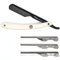 Parker Shaving PTAWK Adjustable Push w. 3 blade option White Handle Ba