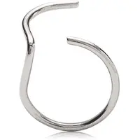 Blomdahl Natural Titanium Nose Ring 10 mm Right