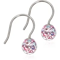 Blomdahl Natural Titanium Mini Pendant Crystal Ball 6 mm