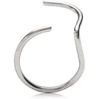 Blomdahl Natural Titanium Nose Ring 10 mm left