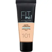 Maybelline Fit Me Matte + Poreless Foundation, 101 True Ivory
