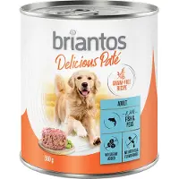 Briantos 6x800g Delicious Paté lammas & porkkana koiran märkäruoka