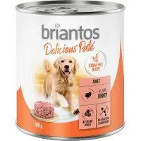 Briantos 6x800g Delicious Paté kalkkuna koiran märkäruoka