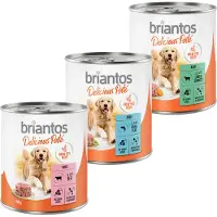 Briantos 24x800g Delicious Paté kokeilulajitelma koiran märkäruoka