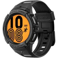 Spigen Rugged Armor Pro, Laatikko, SmartWatch, Musta, Samsung, Galaxy Watch 5 Pro, Termoplastinen polyuretaani (TPU)