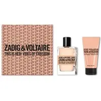 Zadig & Voltaire Set : This Is Her! Vibes Of Freedom Eau De Parfum da donna 50 ml + This Is Her! Vibes Of Freedom Lozione idratante pe
