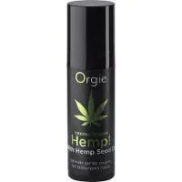 Orgie Hemp Intense Orgasm - Unisex kiihotusgeeli, 15 ml, hampunsiemenöljyllä, pumppupullossa, kihelmöivä, lämmittävä, viilentävä