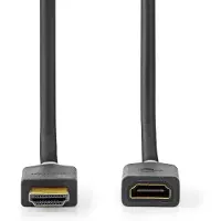 Nedis High Speed HDMI Kaapeli Ethernet | HDMI liitin | HDMI naaras | 4K@60Hz | ARC | 18 Gbps | 3.00 m | Pyöreä | PVC | Antrasiitti | Laatikko