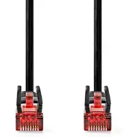 Nedis CAT6 Verkkokaapeli RJ45 uros RJ45 uros U/UTP 20.0 m Pyöreä PVC Musta Label