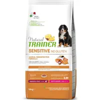NATURAL TRAINER Sensitive No Gluten Puppy & Junior Medium/Maxi lohi - Economy-pakkaus: 2 x 12 kg