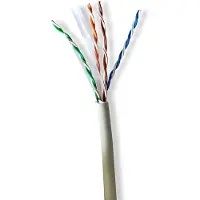 Nedis CAT6 verkkokaapelin rulla Stranded U/UTP Puhdas kupari 305 m Sisäkäyttöinen Pyöreä LSZH Harmaa Vetolaatikko