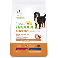 NATURAL TRAINER Koirien kuivaruoka ankanlihaa Natural Trainer Sensitive No Gluten keskikokoisille ja suurille koirille, 3 kg.