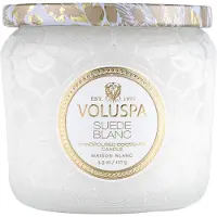 Voluspa Suede Blanc Maison Blanc Petite Jar 40h