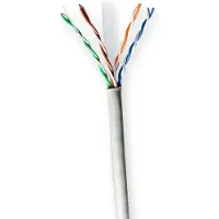 Nedis CAT6 verkkokaapelin rulla Solid U/UTP CCA 100 m Sisäkäyttöinen Pyöreä PVC Harmaa Vetolaatikko