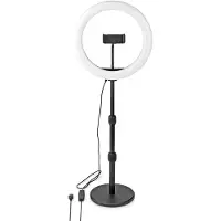 Nedis Rengasvalo 10 inch 120 LED's 2700 - 6700 K Työpöytä Musta