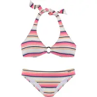 Venice beach Bikini sininen / vaalea pinkki / musta / valkoinen