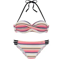 Venice beach Bikini kerma / oranssi / koralli / musta