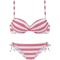 Venice beach Bikini vaaleanpunainen / valkoinen