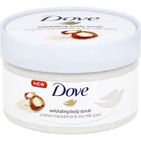 Dove Body Scrub Macadamia & Rice Milk – 225ml