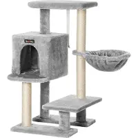 Songmics Vaaleanharmaa kynsipuu kissoille, 84 cm