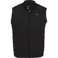 Gant for man. 7006341 Windcheater quilted waistcoat black (S), Casual, Polyester
