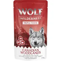 Wolf of Wilderness 12x125g "Triple Taste" koiran märkäruokaa