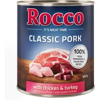 Rocco 6x800g Classic Pork kana & kalkkuna koiran märkäruoka