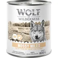 Wolf of Wilderness 6x800g Adult "Expedition", Mossy Miles, koiran märkäruokaa