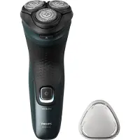Philips Shaver 3000X Series X3052/00 Sähköparranajokone märkä- ja kuiva-ajoon, Parranajokone kääntyvällä päällä, Musta, Vihreä, PowerCut blade syst...