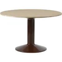 Muuto Midst pilaripöytä Oiled oak-dark red, Ø120 cm