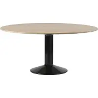 Muuto Midst pilaripöytä Oiled oak-black, Ø160 cm