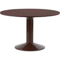 Muuto Midst ruokapöytä 120 cm - Dark Red Linoleum Dark Red