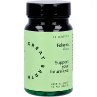Great Earth Folsyra 400 mcg 60 tab